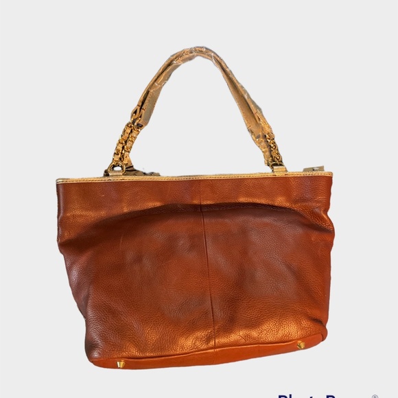 Dark red leather Rhythm & Rhyme tote bag - Picture 2 of 3